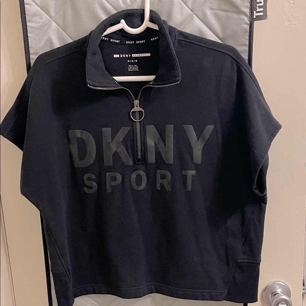 DKNY Sport Black Half-Zip Top
